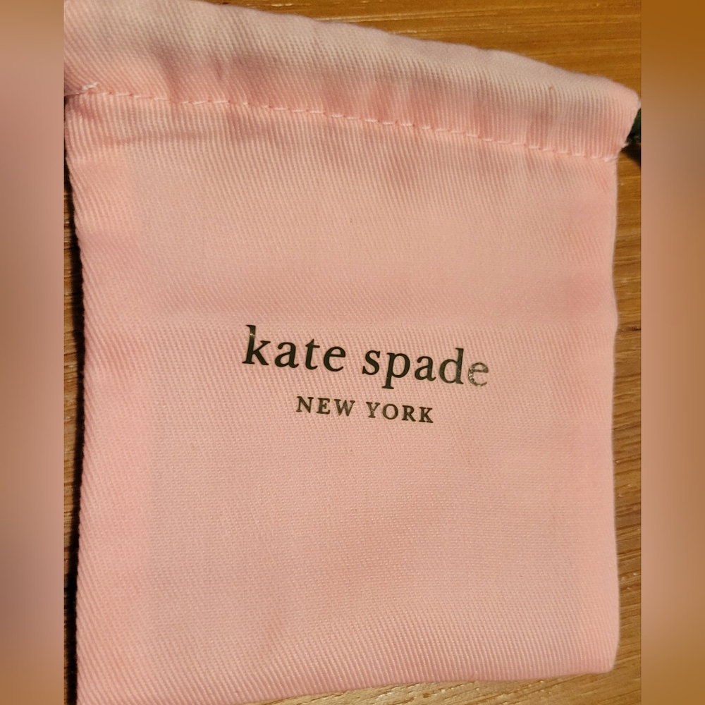 NWT Kate Spade Goldtoned Crystal Cubic Zirconia Earrings with dust bag - Picture 6 of 6